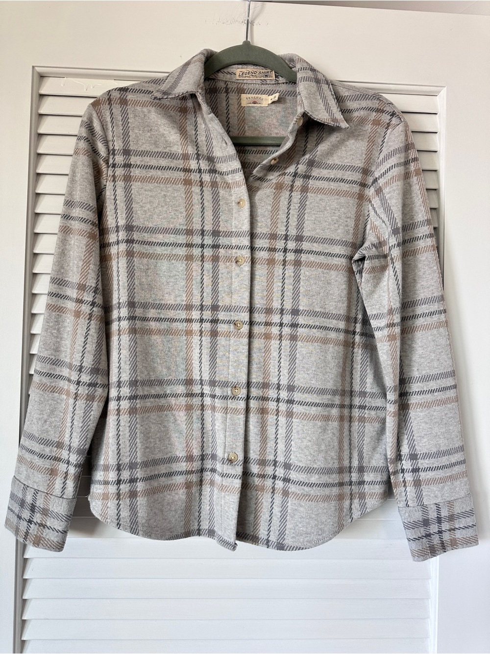 Faherty Legend Sweater Classic Shirt Sandy Trails Plaid XS